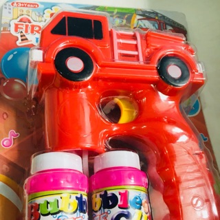 ปืนเป่าฟองสบู่รูปรถดับเพลิง Fire Truck Bubble Gun มีไฟ มีเสียง