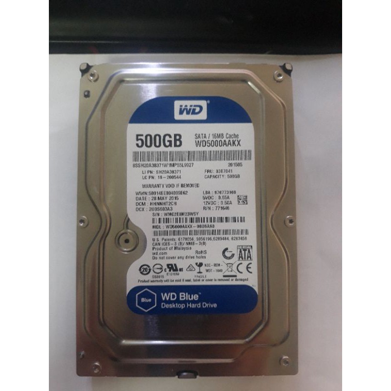 HDD PC 3.5WD BLUE500GB SATAIII