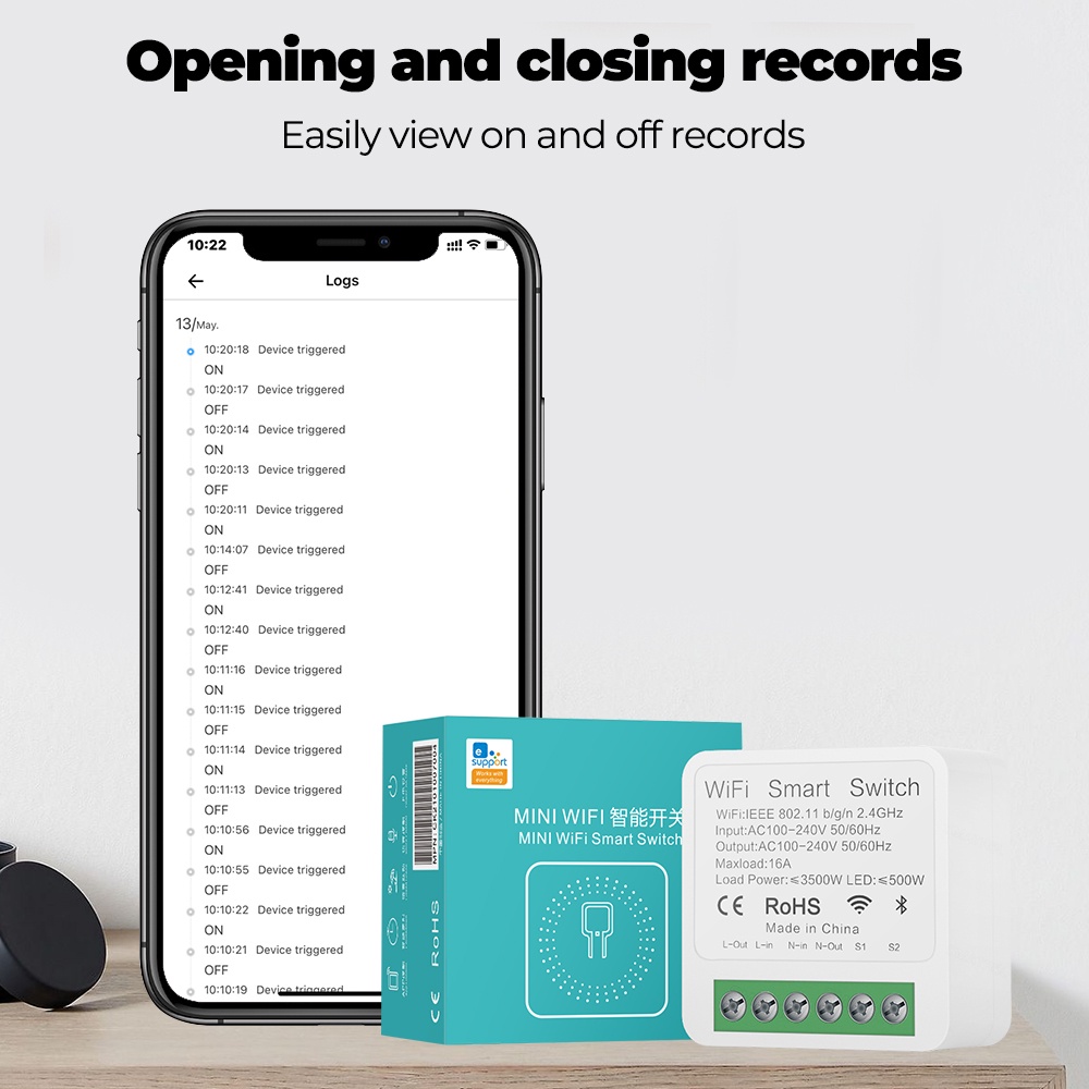 SONOFF โมดูลสวิตช์ไฟอัจฉริยะ EWeLinkAPP 16A Wifi สวิตช์ไฟ wifi ไร้สาย 2 ทาง ตั้งเวลาได้ สําหรับ Google Home Alexa - รูปที่ 3
