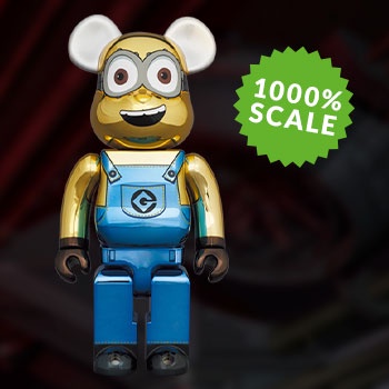 Bearbrick Minion Dave Chrome 1000%