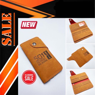กระเป๋าสตางค์ใบยาว ผู้ชาย แนววินเทจ สามารถคล้องสายได้ แบบยอด…