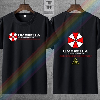 ใหม่ เสื้อยืดแขนสั้น คอกลม ผ้าฝ้าย พิมพ์ลาย Resident Umbrella Corp Pharmaceuticals Company แฟชั่นสําหรับผู้ชาย