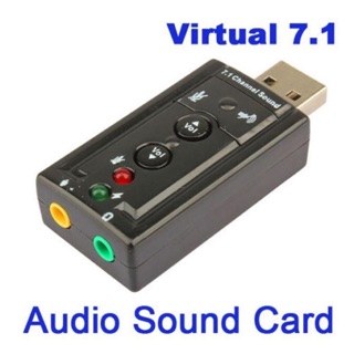 !USB การ์ดเสียง ซาวด์การ์ด Audio 3D Sound Virtual 7.1 Channel Card Adapte