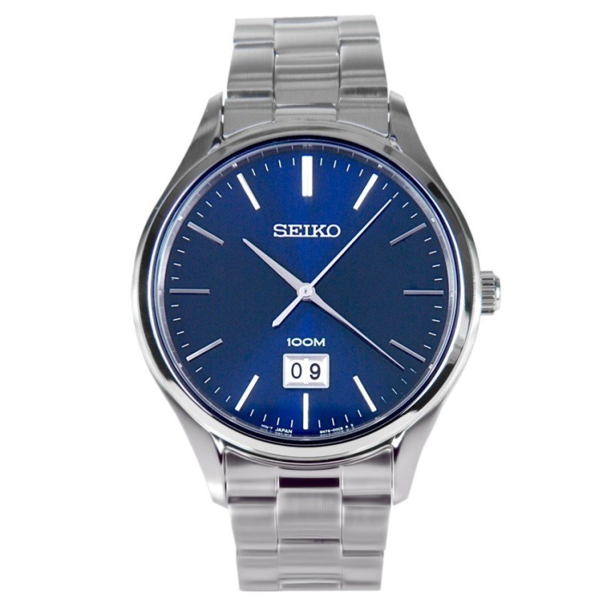 Seiko Men's Neo Classic Blue Dial นาฬิกาข้อมือสุภาพบุรุษ สีเงินStainless Strap รุ่น SUR021P1