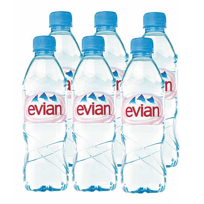 🔥แนะนำ!! เอเวียง น้ำแร่ธรรมชาติ 500 มล. แพ็ค 6 ขวด Evian Mineral Water 500 ml x 6 Bottles