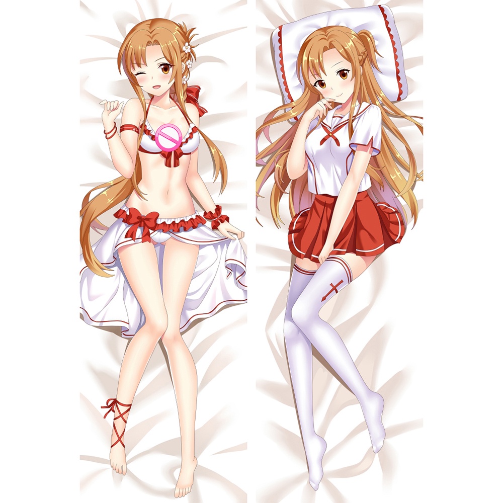 ปลอกหมอน ลายอนิเมะ Sword Art Online Yuuki Asuna Dakimakura ขนาด 60x180 ซม. สไตล์ญี่ปุ่น สําหรับตกแต่