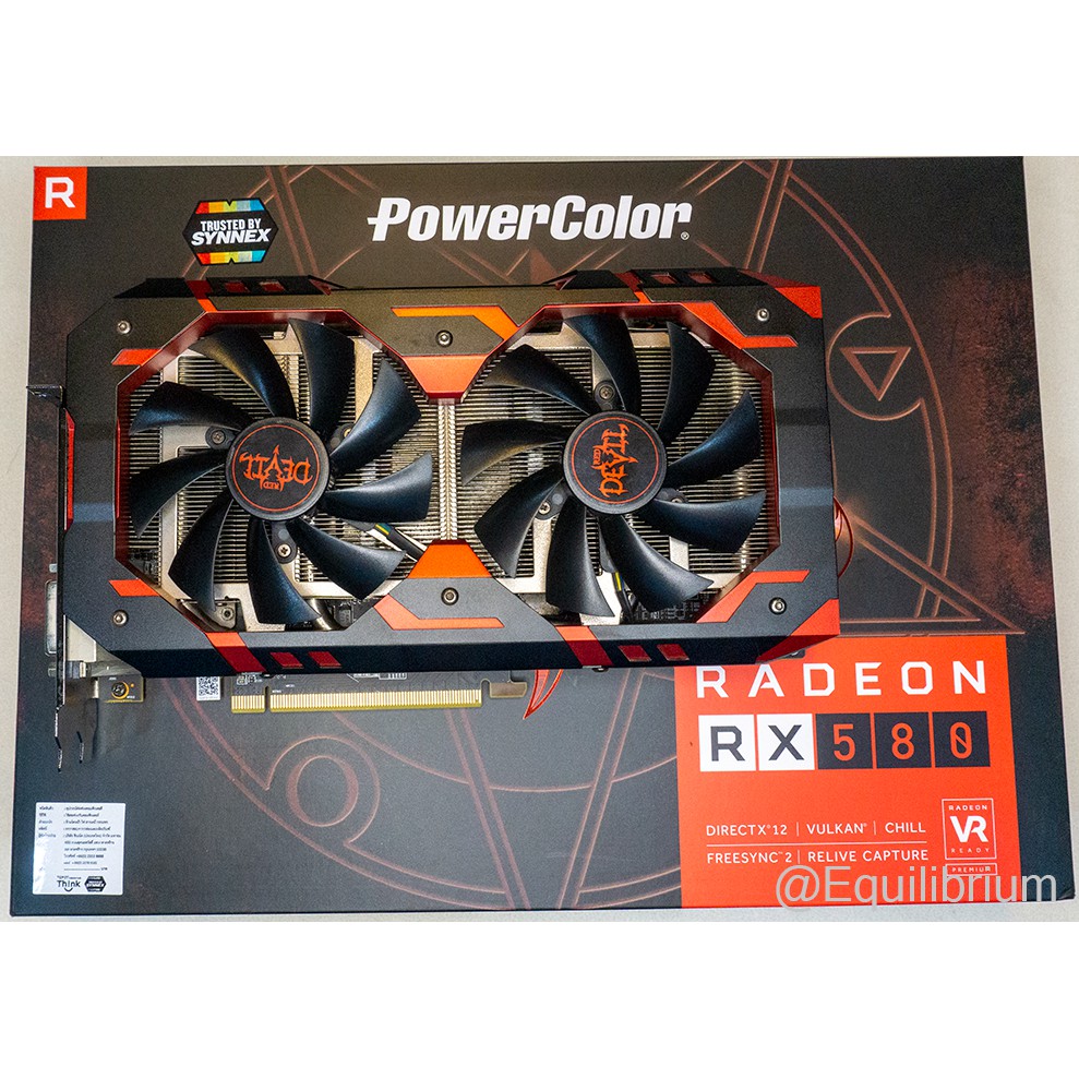 VGA การ์ดจอ AMD RX580 8GB PowerColor Red Devil DDR5 Ram Micron (DG1802068877)