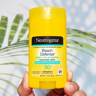 (Neutrogena®) Water + Sun Protection Sunscreen Stick SPF 50+, 42g นูโทรจีนา ครีมกันแดด แบบแท่ง กันน้ำ ผิวหน้า ผิวกาย