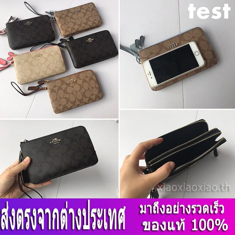 กระเป๋าสตางค์ Coach แท้ F87591 กระเป๋าสตางค์ผู้หญิง / กระเป๋าใส่เหรียญ / คล้องมือ