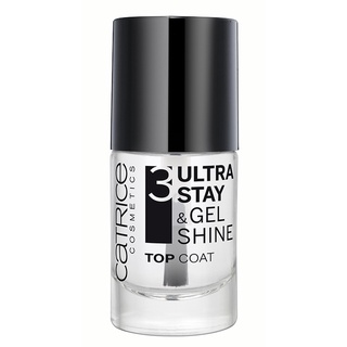 ของแท้/พร้อมส่ง Catrice Ultra Stay &amp; Gel Shine Top Coat 10ml.คาทริซ อัลตร้า สเตย์ แอนด์ เจล ชายน์ ท๊อปโค้ท เจลเคลือบเล็บ