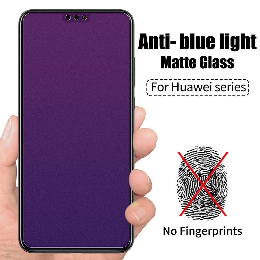 Huawei Y7A Nova 8 7 5 5T 4 3 5i 3i 2 2i 4E 2E Anti Blue Light MatteกระจกนิรภัยสําหรับHuawei P20 Lite