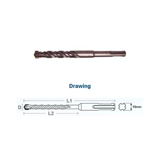 ดอกสว่านเจาะปูน SDS size:(6.0x160mm-12.0x310mm.) คาร์ไบด์ทิปเกรดพิเศษ คมเจาะได้เร็ว งานเสร็จไว ทนต่อการสึก MAXICUT