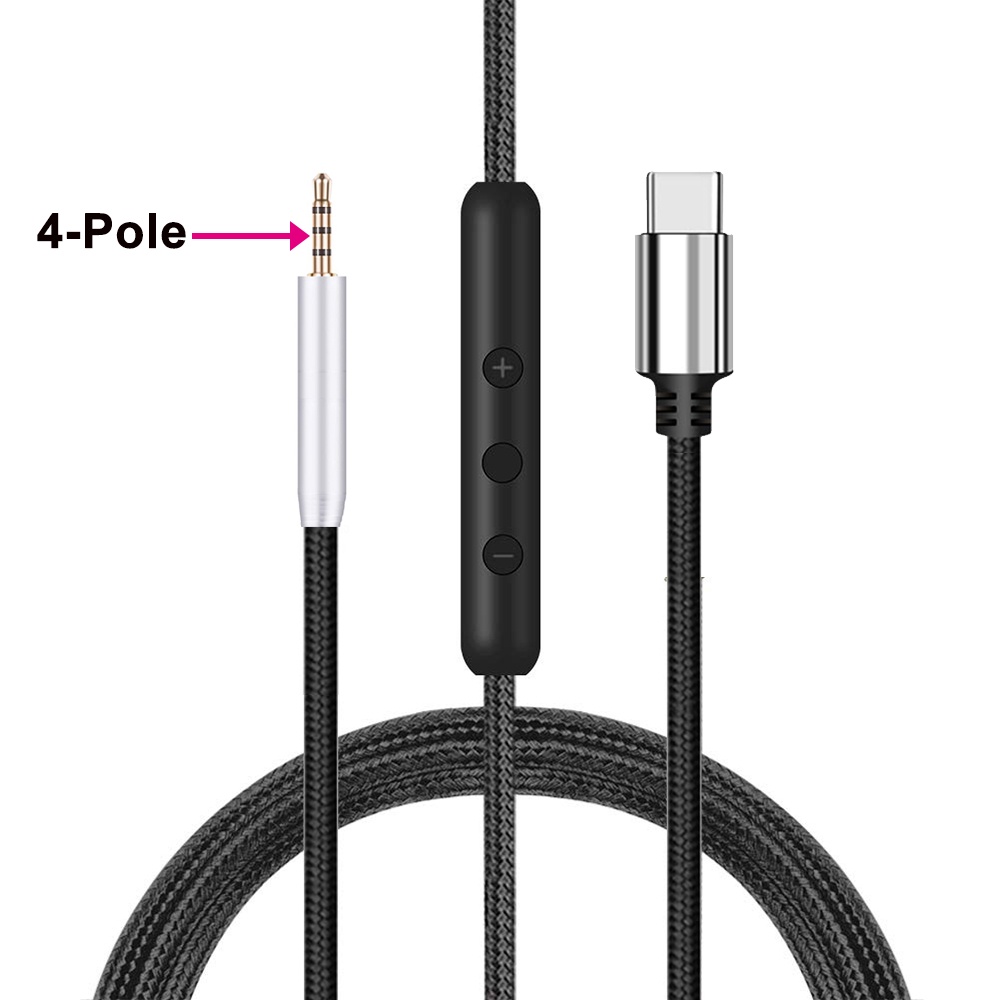Ofc เปลี่ยน USB Type C ไนลอนถักสายต่อ 2.5 มม.สําหรับ JBL Live 400BT 460NC 500BT 650BTNC 660NC หูฟัง