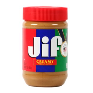 Jif Creamy Peanut Butter 454 g.จิฟครีมมี่พีนัทบัตเตอร์ 454กรัม เนยถั่ว แยม ทาขนมปัง