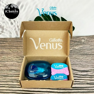 [Gillette] Venus Mini ComfortGlide White Tea Razors for Women ยิลเลตต์ วีนัส ชุดมีดโกน สำหรับผู้หญิง ขนาดพกพา