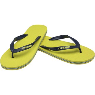 CRESSI UNISEX BEACH FLIP FLOPS-รองเท้าแตะชายหาด สีเหลือง YELLOW NAVY