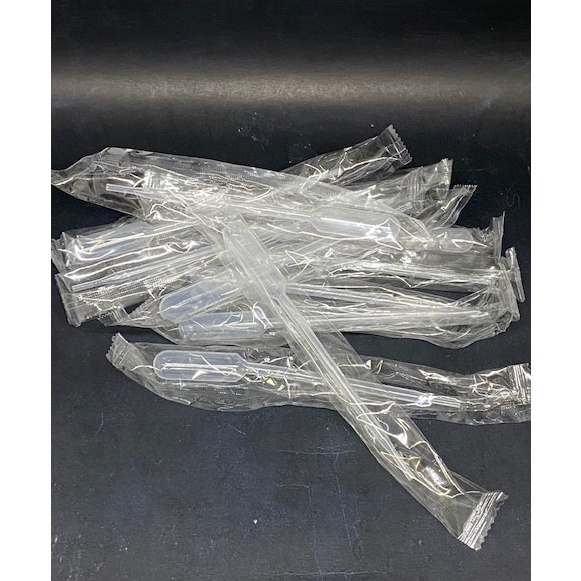หลอดหยดพลาสติก Transfer Pipette 1ML,3ML Lab Medic มีพลาสติกหุ้มและไม่มีพลาสติกหุ้ม แบบ5ชิ้น