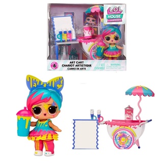 L.O.L Surprise House Art Cart Playset with Splatters Collectible