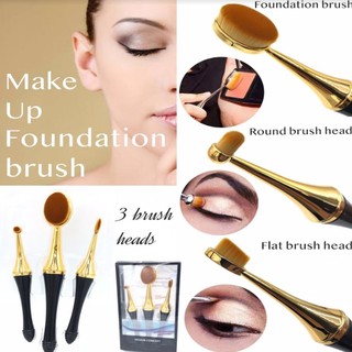 Make Up Foundation Brush ชุดแปรงแต่งหน้าชุด 3 หัวแปรง