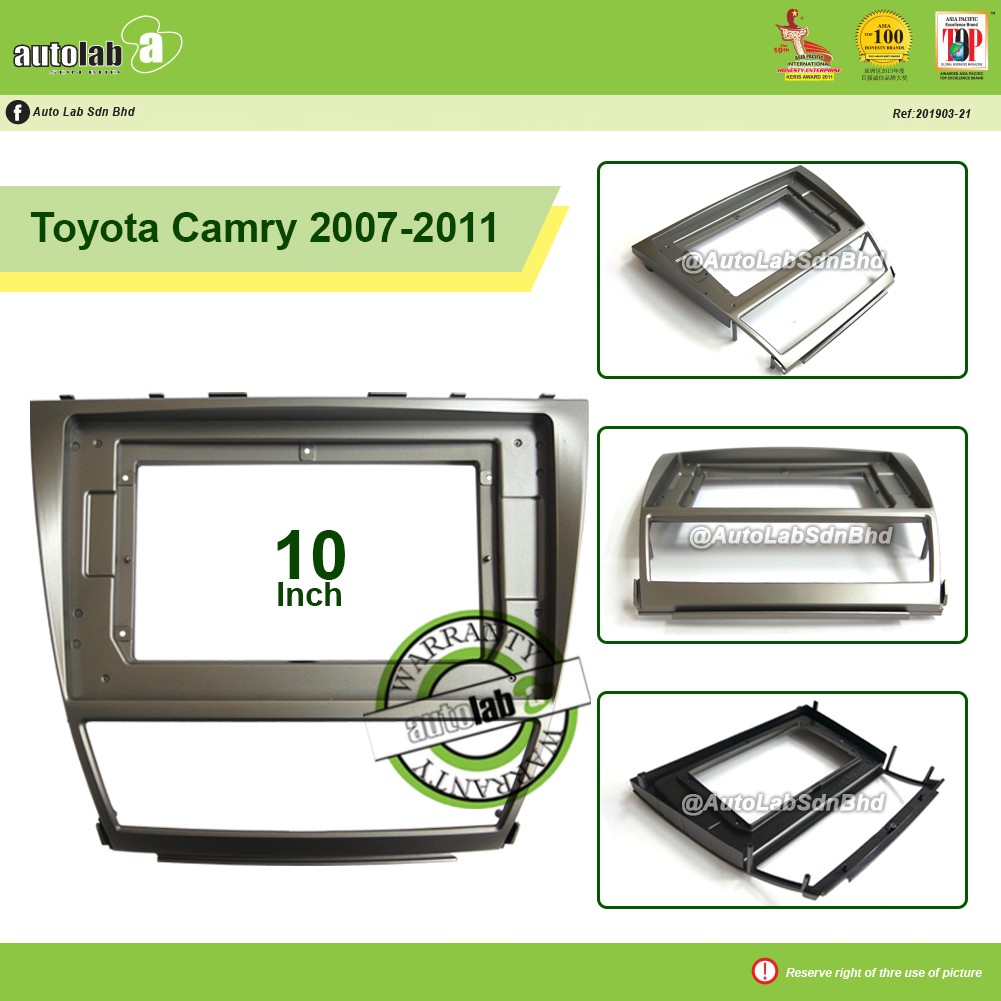 เคสหน้าจอขนาดใหญ่ Android 10 นิ้ว Toyota Camry 2007-2011 (ไม่มีซ็อกเก็ต)
