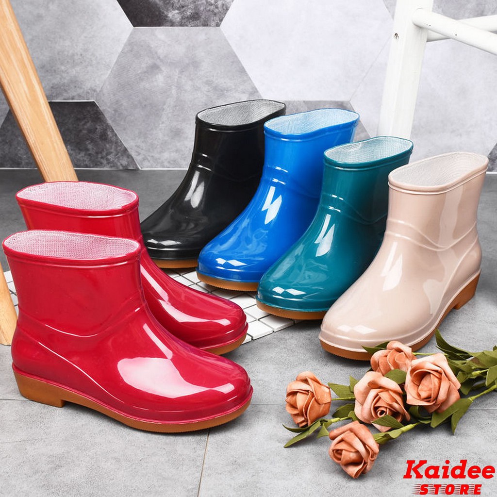 พร้อมส่ง🚚36-44 รองเท้ากันฝน รองเท้าบูท กันน้ำ กันน้ำมัน ส้นหนา ฤดูฝน รองเท้ากันลื่น รองเท้าทำงาน B-060