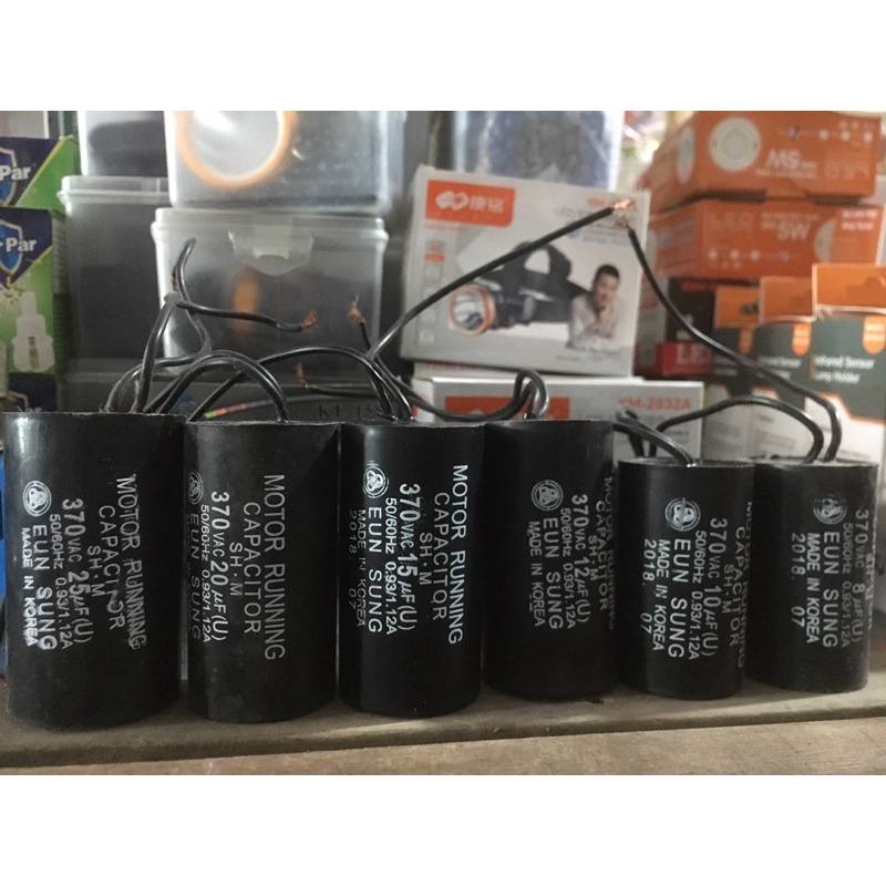 CAPACITOR ROUND 8uF,10uF,12uF,15uF,20uF,25uF -370VAC