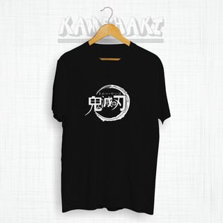 Kimetsu No Yaiba เสื้อยืดผ้าฝ้ายพิมพ์ลายโลโก้ / Demon Slayer Anime สําหรับผู้ชายผู้หญิง