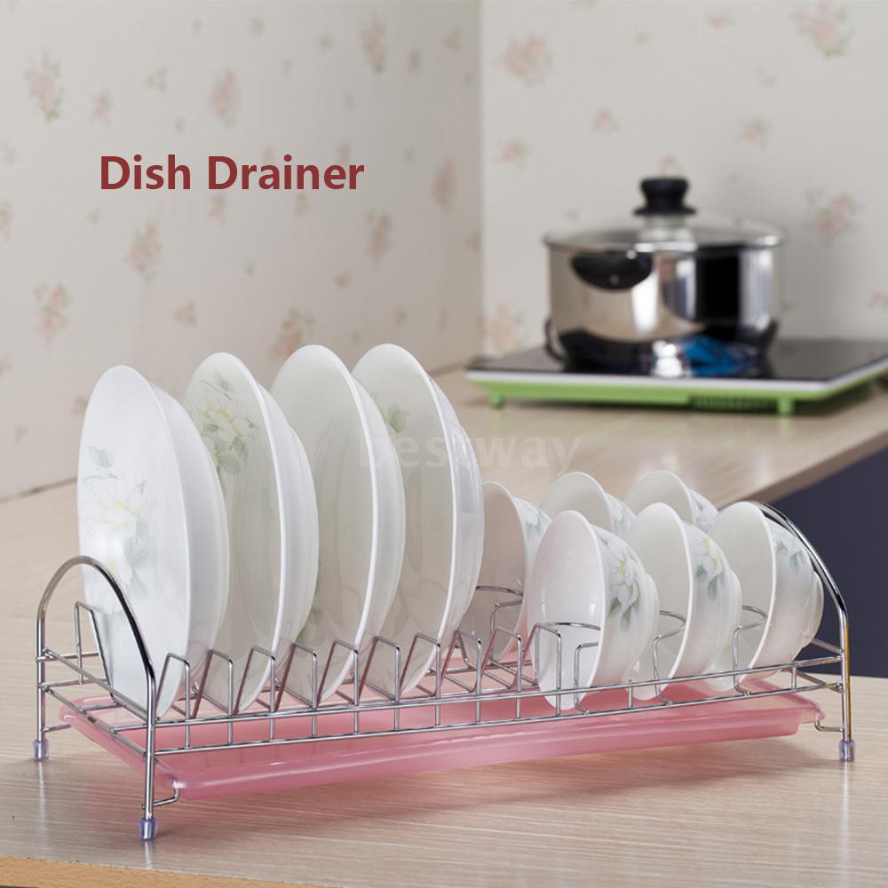 G3580 Drainer Rack Single Layer Kitchen Countertop Dish Bowl Plate