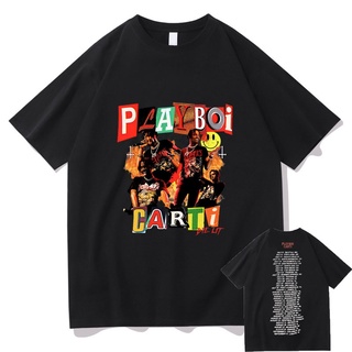 [COD]เสื้อยืด พิมพ์ลายโลโก้ Playboi Carti ตัวอักษร แบบสองด้าน