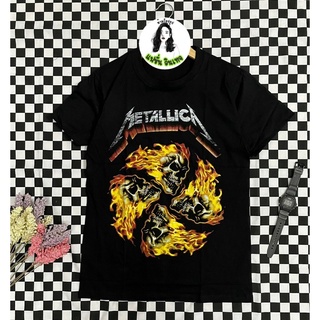 เสื้อยืดวง METALLICA แฟชั่นวินเทจยุค90 ราคาถูก