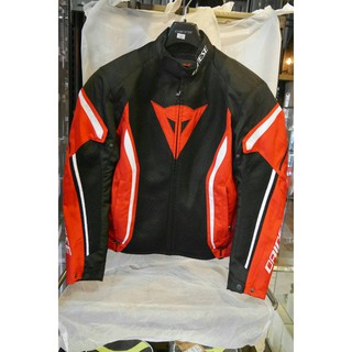 เสื้อแข่งมอเตอร์ไซค์ (DAINESE) AIR CRONO 2 TEX JACKET - BLACK / RED / WHITE (SIZE : 48) รหัสสินค้า 1735202-678-48