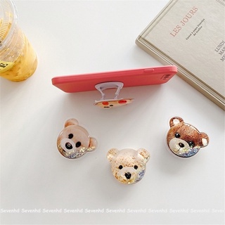 👏Ready Stock🎀 Caing For Cartoon Cute Bear Glitter Fruit Holder Bracket Finger Holder Phone Ring Stand