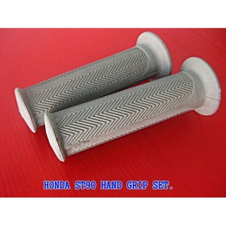 HONDA ST90 K0 K1 K2 year 1973-1975 HANDLE GRIP SET "GREY"  // ปลอกแฮนด์ ปลอกมือ สีเทา สินค้าคุณภาพดี