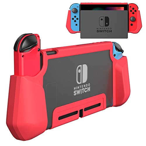 PZOZ [Pluggable Base] เหมาะสำหรับ Nintendo Switch เคสป้องกัน Ns Handle Cover โปร่งใสด้านหลังเปลือกแข็งโฮสต์เชลล์รวมบางเฉียบรวมทุกอย่างรวมอุปกรณ์เสริมสวิทช์เปลือกนุ่ม