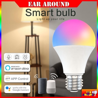 ALEXA หลอดไฟอัจฉริยะ 15 W Wifi E 27 B 22 หรี่แสงได้ Rgb + Cct ควบคุมด้วยเสียงและ Alexa Google Home Eararound