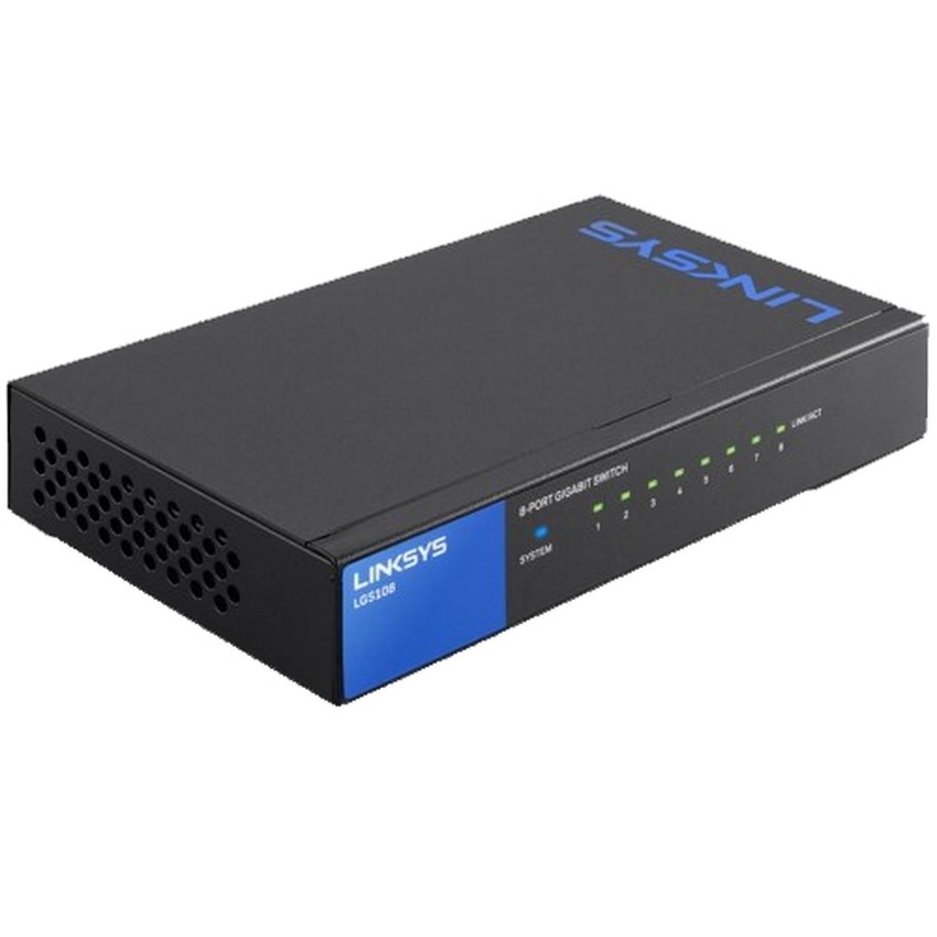 LINKSYS Gigabit Switching Hub 8 Port LGS108-AP (Black)