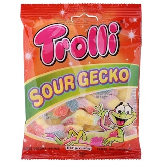 โทรลลี่ ซาว เกคโค่ เยลลี่รสเปรี้ยว รูปน้องตุ๊กแก Trolli Sour Gecko 90g.