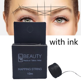 ด้ายวัดคิ้วสำหรับสักคิ้ว,ด้ายวัดสักคิ้ว,Microblading,MAPPING,STRING,PreInked,Eyebrow,Markerthread,TattooBrowsPoint,