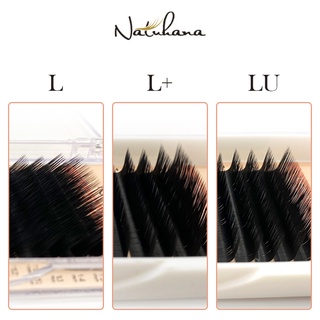 NATUHANA ชนิด L/L+/LU 8-15mm ขนมิ้ง ขนตาต่อ ชนิดเส้นขนตาดำ ธรรมชาติ ขนตาปลอมขนมิ้ง