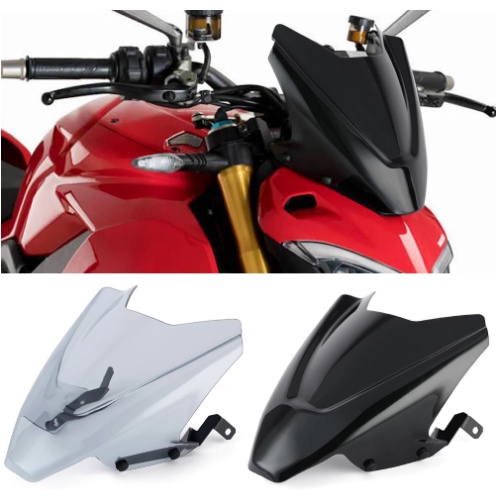 กระจกกระจก Airflow Wind Deflector สําหรับ Ducati Streetfighter V4 S V4S 2020 2021