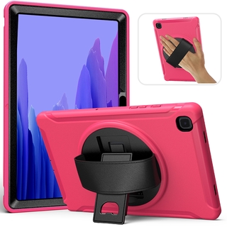 การหมุน เคส for ซัมซุง Samsung Galaxy Tab A7 เคสกันกระแทก SM-T500 T505 T507 T500 ยืน หุ้ม with hand strap