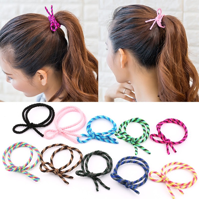 Korean knotted hair ties Korean bow hair accessories adult hair tie