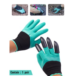 #M65 ถุงมือขุดดิน พรวนดิน ถุงมือทำสวน ขุดดิน ปลูกต้นไม้ กรงเล็บแข็งแรง Garden Genie Gloves (พร้อมส่ง)