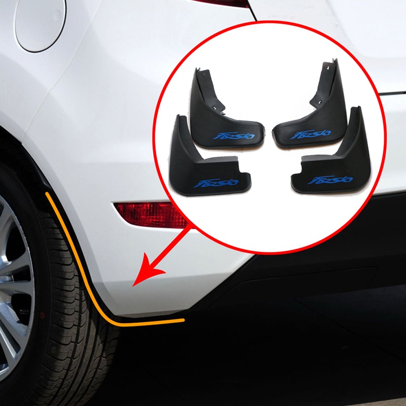 สําหรับ Ford Fiesta 2009 - 2013 Mudguards Mudflaps ภายนอก Mud Guard Cover Flap Fender อุปกรณ์เสริม