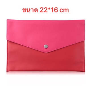 🔥พร้อมส่งแท้🔥กระเป๋า Lancome Envelope Purse Red &amp; Pink Bag