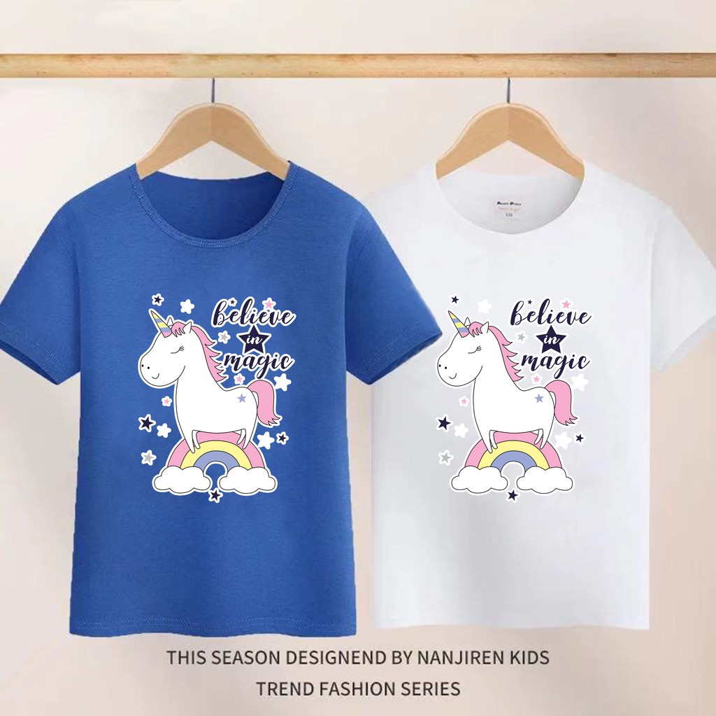 K-2055-SHORT เสื้อยืดแขนสั้นเด็กสไตส์เกาหลี สกรีนลายการ์ตูนน่ารักใส่ได้ทั้งหญิงและชาย ผ้าโพลีเอสเตอร์ ใส่สบาย**ปลีก-ส่ง