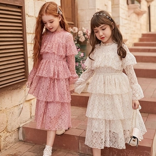 NNJXD Baby Girls Lace Dress Kids Birthday Princess Party Dresses for Girls Childrens Fashion Lace Flower Wedding Dresses for 3-10 Years