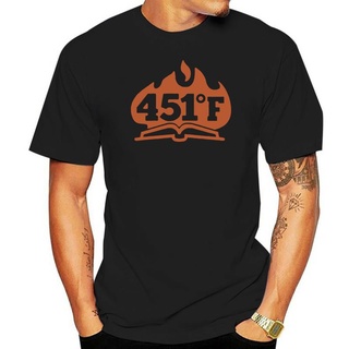 เสื้อยืดท็อปส์ พิมพ์ลายหนังสือ F Book Burning Banned 451 องศา สําหรับผู้หญิงสามารถปรับแต่งได้