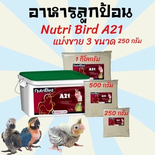 อาหารนก อาหารลูกป้อน Nutri Bird A21 แบ่งขาย ขนาด 250 กรัม 500กรัม 1กิโลกรัม ขนมนก อาหารลูกนก อาหารลูกนกแก้ว อาหารนกแก้ว