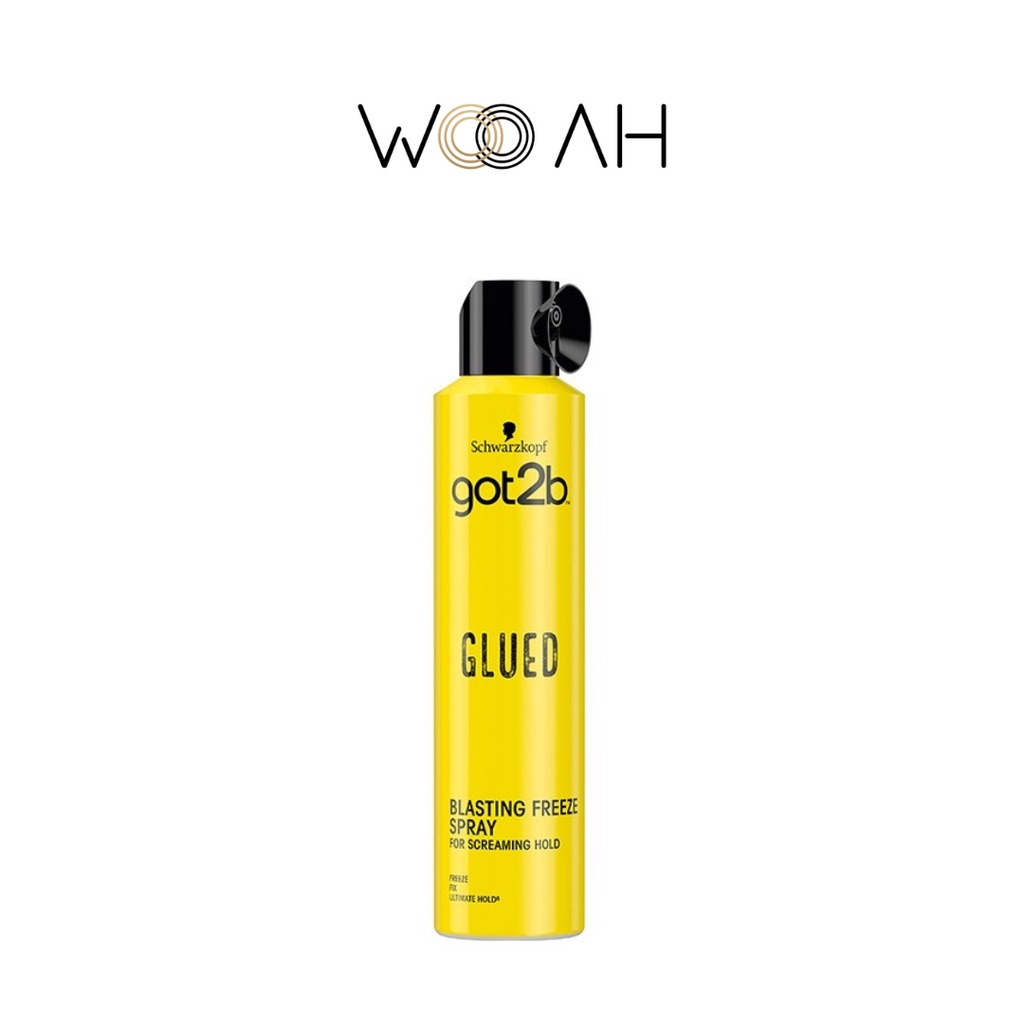 Schwarzkopf Got2b Glued Blasting Freeze Spray ชวาร์สคอฟ ก๊อตทูบี สเปรย์จัดแต่งทรงผม สูตรกลู บลาสติ้ง ฟรีซ สเปรย์ 300 มล.